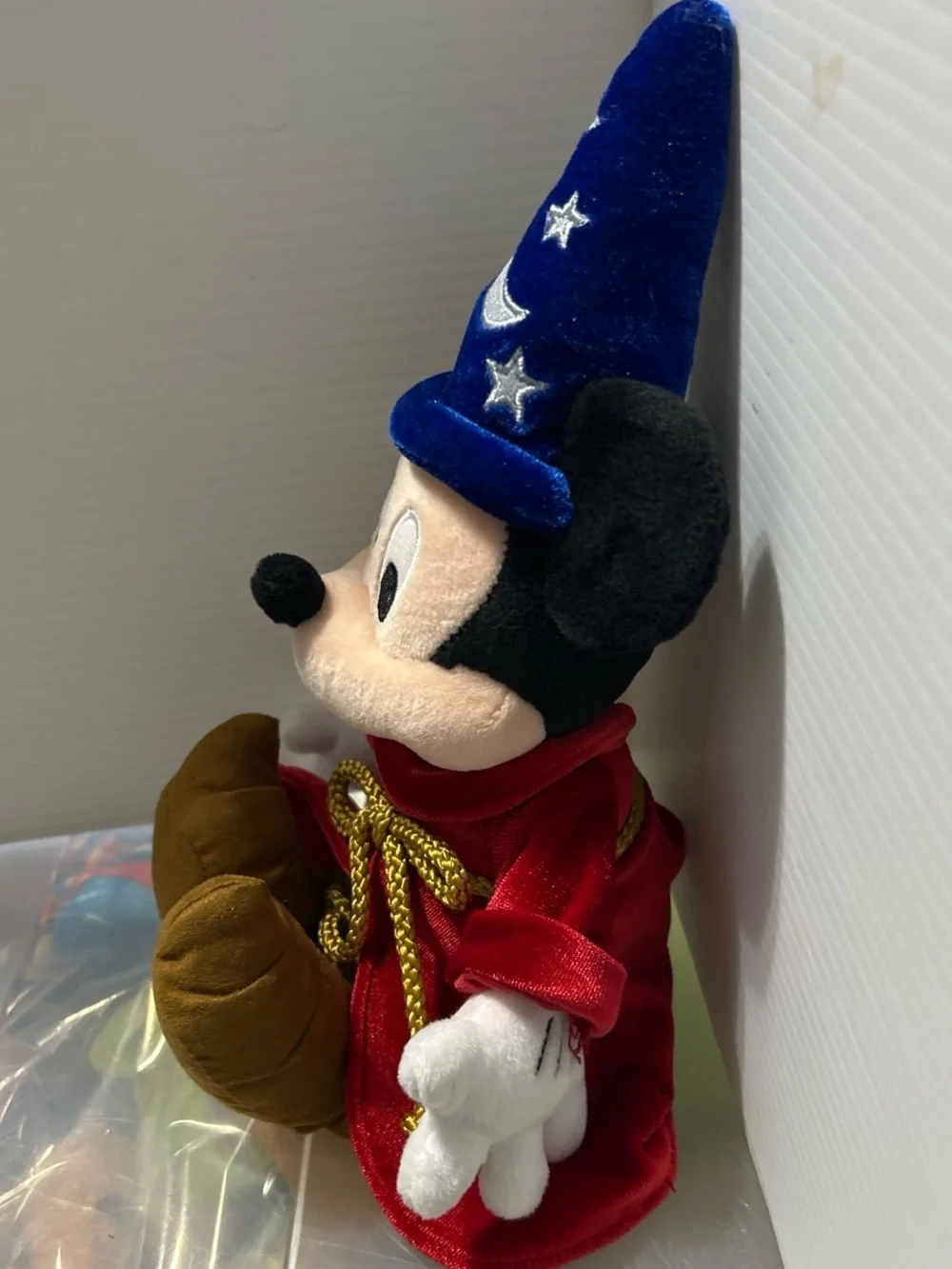 Disney Sorcerer Mickey Plush - Blue Hat, Red Robe, Brown Shoes